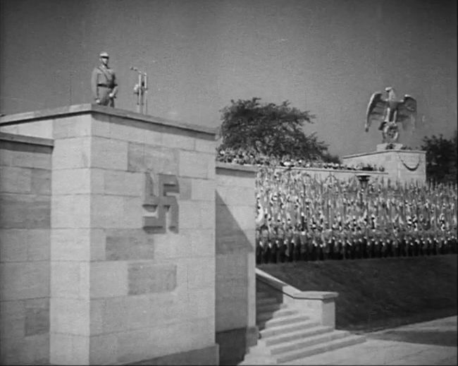 National Socialist propaganda film shot and edited by Leni Riefenstahl in 1935, 35mm b&w silent and sound film