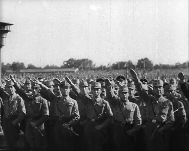 National Socialist propaganda film shot and edited by Leni Riefenstahl in 1935, 35mm b&w silent and sound film