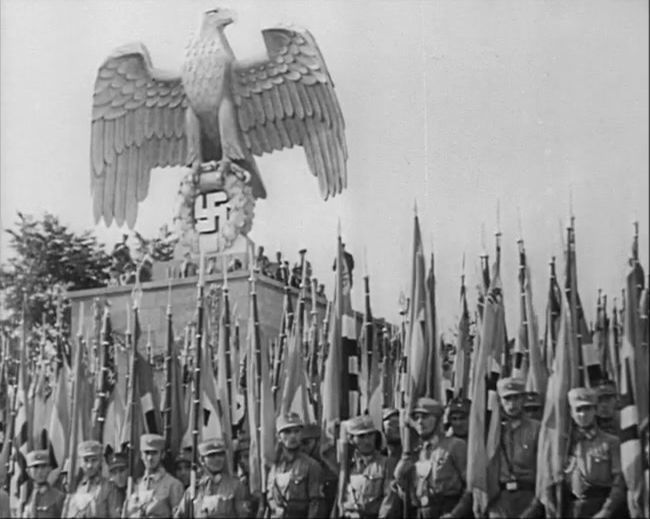 National Socialist propaganda film shot and edited by Leni Riefenstahl in 1935, 35mm b&w silent and sound film