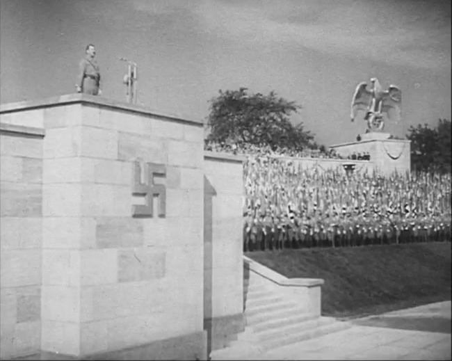 National Socialist propaganda film shot and edited by Leni Riefenstahl in 1935, 35mm b&w silent and sound film