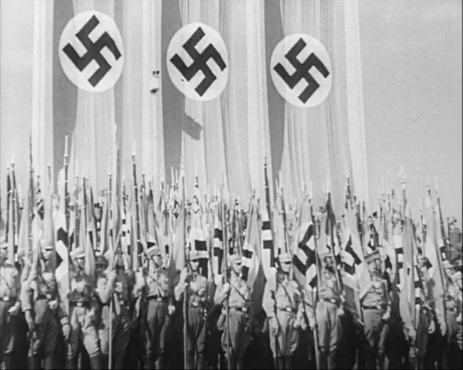 National Socialist propaganda film shot and edited by Leni Riefenstahl in 1935, 35mm b&w silent and sound film