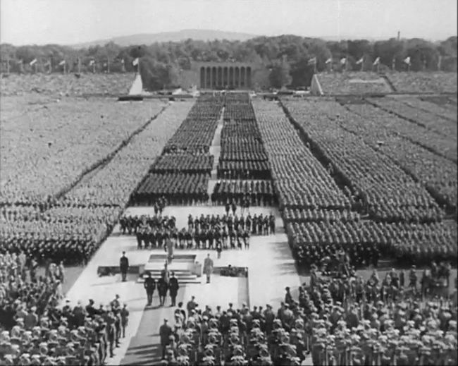 National Socialist propaganda film shot and edited by Leni Riefenstahl in 1935, 35mm b&w silent and sound film