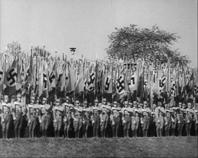 National Socialist propaganda film shot and edited by Leni Riefenstahl in 1935, 35mm b&w silent and sound film