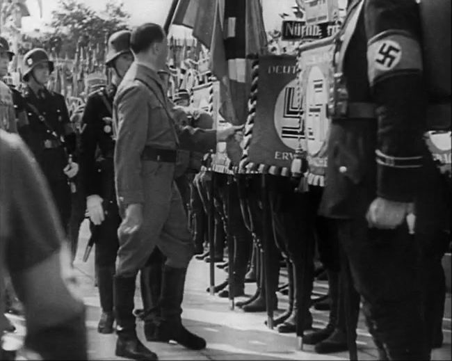 National Socialist propaganda film shot and edited by Leni Riefenstahl in 1935, 35mm b&w silent and sound film