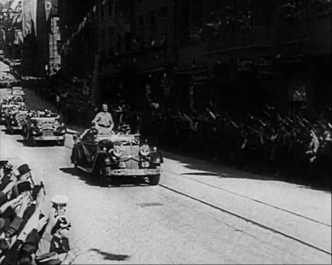 National Socialist propaganda film shot and edited by Leni Riefenstahl in 1935, 35mm b&w silent and sound film