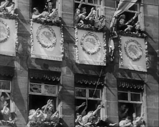 National Socialist propaganda film shot and edited by Leni Riefenstahl in 1935, 35mm b&w silent and sound film