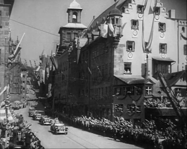 National Socialist propaganda film shot and edited by Leni Riefenstahl in 1935, 35mm b&w silent and sound film