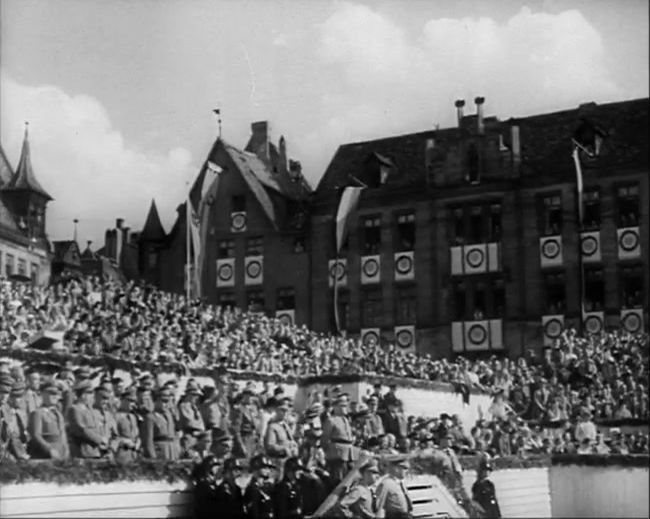 National Socialist propaganda film shot and edited by Leni Riefenstahl in 1935, 35mm b&w silent and sound film