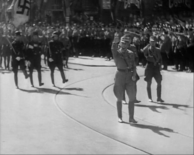 National Socialist propaganda film shot and edited by Leni Riefenstahl in 1935, 35mm b&w silent and sound film