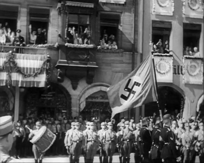 National Socialist propaganda film shot and edited by Leni Riefenstahl in 1935, 35mm b&w silent and sound film