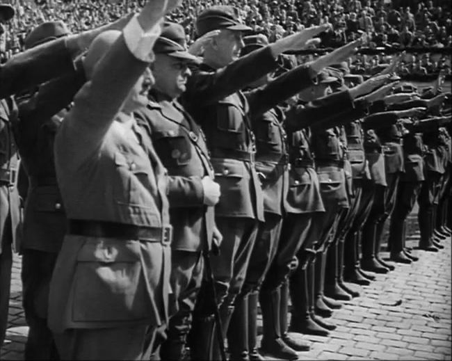 National Socialist propaganda film shot and edited by Leni Riefenstahl in 1935, 35mm b&w silent and sound film