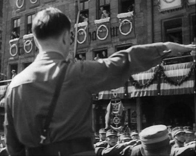 National Socialist propaganda film shot and edited by Leni Riefenstahl in 1935, 35mm b&w silent and sound film