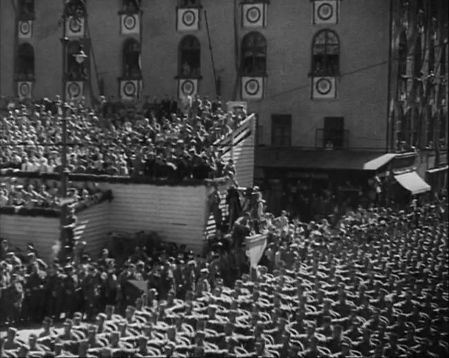 National Socialist propaganda film shot and edited by Leni Riefenstahl in 1935, 35mm b&w silent and sound film