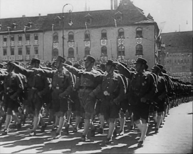 National Socialist propaganda film shot and edited by Leni Riefenstahl in 1935, 35mm b&w silent and sound film