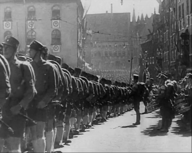 National Socialist propaganda film shot and edited by Leni Riefenstahl in 1935, 35mm b&w silent and sound film