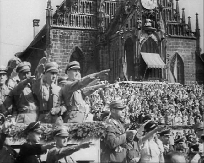 National Socialist propaganda film shot and edited by Leni Riefenstahl in 1935, 35mm b&w silent and sound film