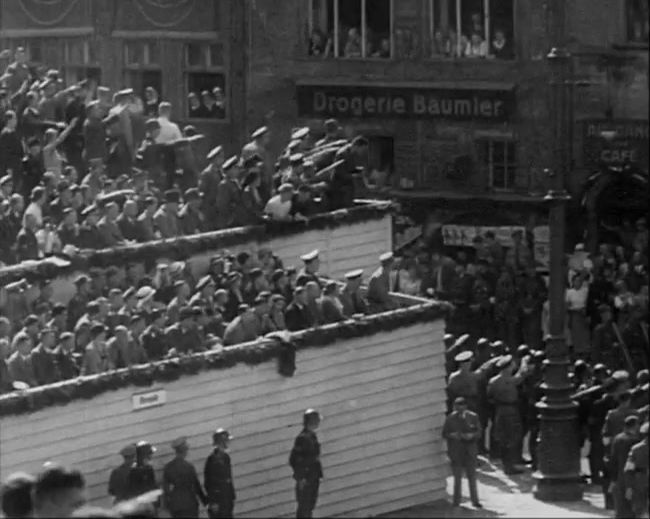 National Socialist propaganda film shot and edited by Leni Riefenstahl in 1935, 35mm b&w silent and sound film