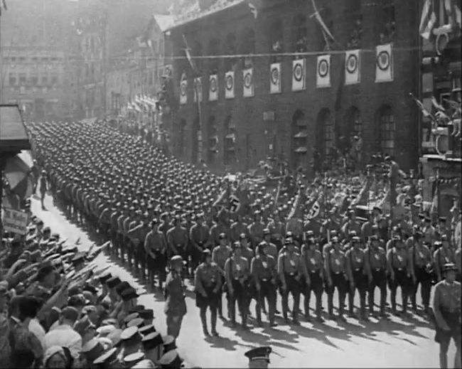 National Socialist propaganda film shot and edited by Leni Riefenstahl in 1935, 35mm b&w silent and sound film