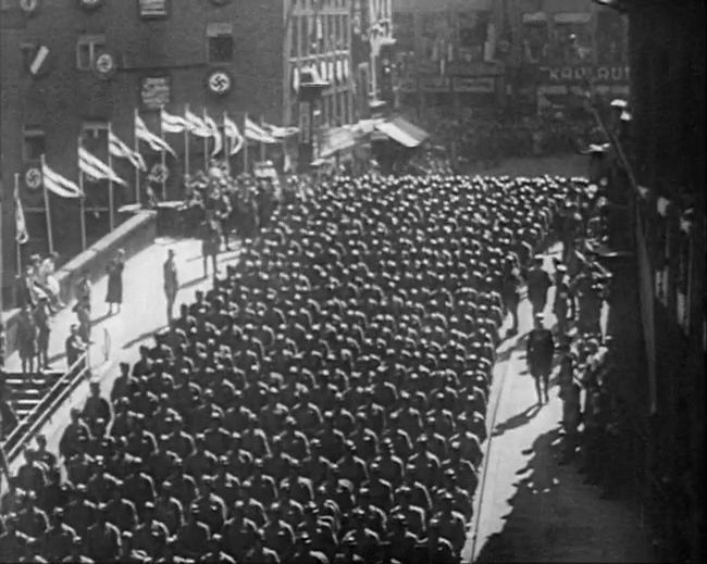 National Socialist propaganda film shot and edited by Leni Riefenstahl in 1935, 35mm b&w silent and sound film