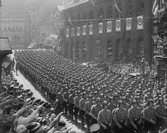 National Socialist propaganda film shot and edited by Leni Riefenstahl in 1935, 35mm b&w silent and sound film