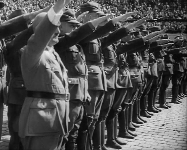 National Socialist propaganda film shot and edited by Leni Riefenstahl in 1935, 35mm b&w silent and sound film