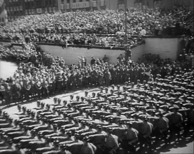 National Socialist propaganda film shot and edited by Leni Riefenstahl in 1935, 35mm b&w silent and sound film