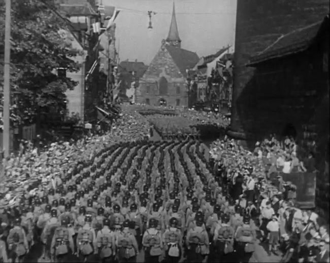 National Socialist propaganda film shot and edited by Leni Riefenstahl in 1935, 35mm b&w silent and sound film