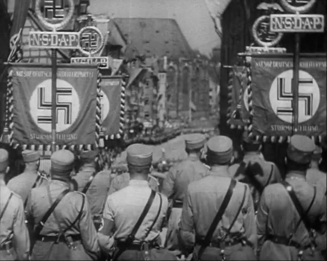 National Socialist propaganda film shot and edited by Leni Riefenstahl in 1935, 35mm b&w silent and sound film