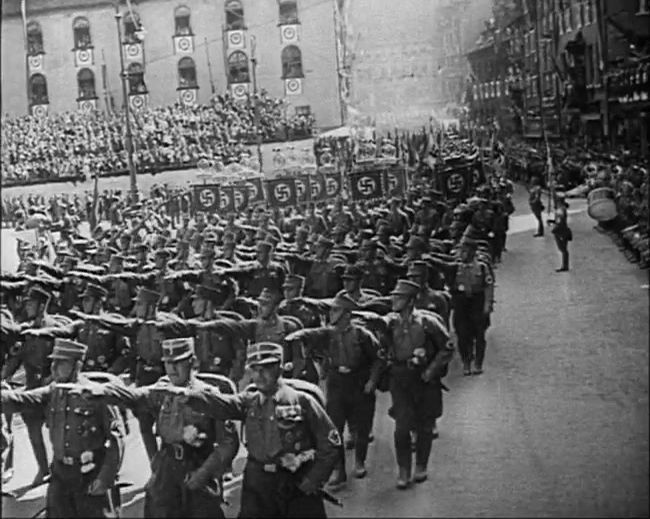 National Socialist propaganda film shot and edited by Leni Riefenstahl in 1935, 35mm b&w silent and sound film