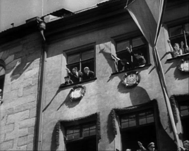 National Socialist propaganda film shot and edited by Leni Riefenstahl in 1935, 35mm b&w silent and sound film