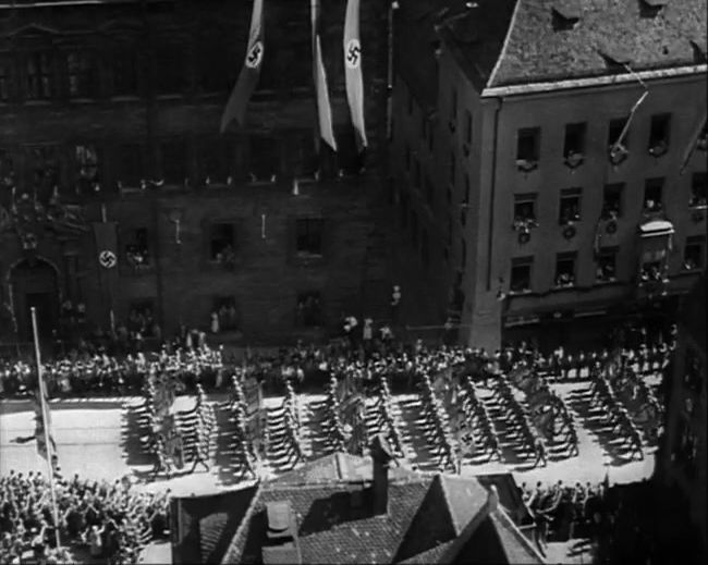 National Socialist propaganda film shot and edited by Leni Riefenstahl in 1935, 35mm b&w silent and sound film