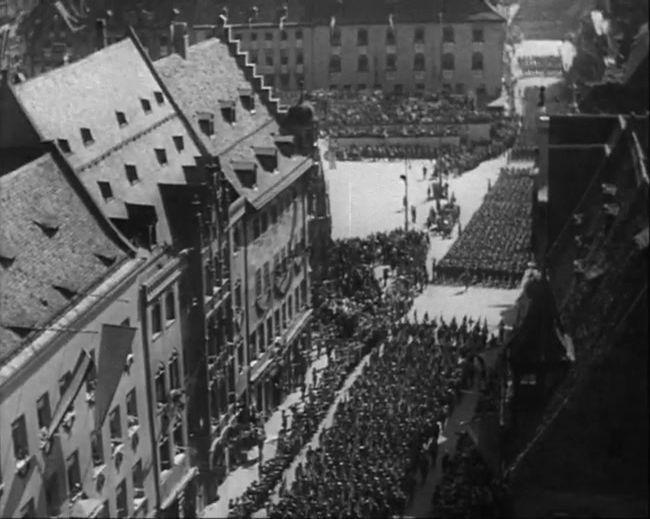 National Socialist propaganda film shot and edited by Leni Riefenstahl in 1935, 35mm b&w silent and sound film