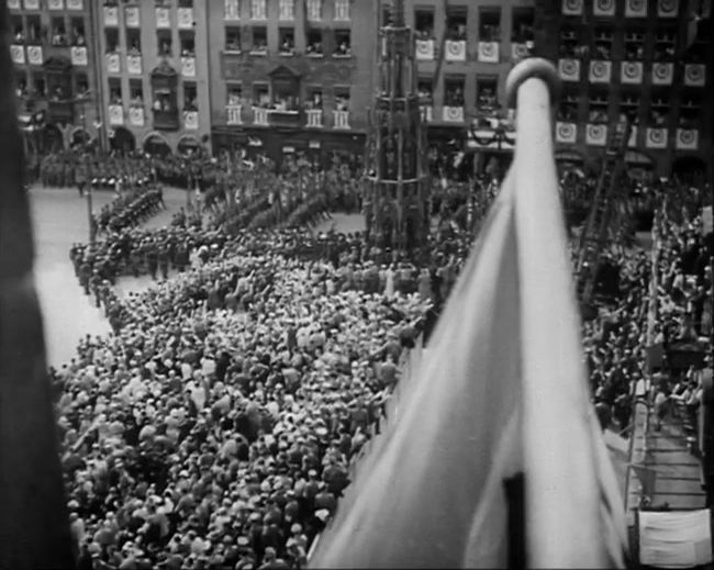 National Socialist propaganda film shot and edited by Leni Riefenstahl in 1935, 35mm b&w silent and sound film