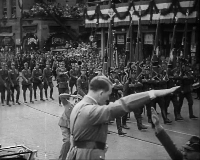 National Socialist propaganda film shot and edited by Leni Riefenstahl in 1935, 35mm b&w silent and sound film