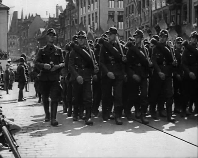 National Socialist propaganda film shot and edited by Leni Riefenstahl in 1935, 35mm b&w silent and sound film