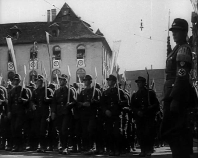 National Socialist propaganda film shot and edited by Leni Riefenstahl in 1935, 35mm b&w silent and sound film