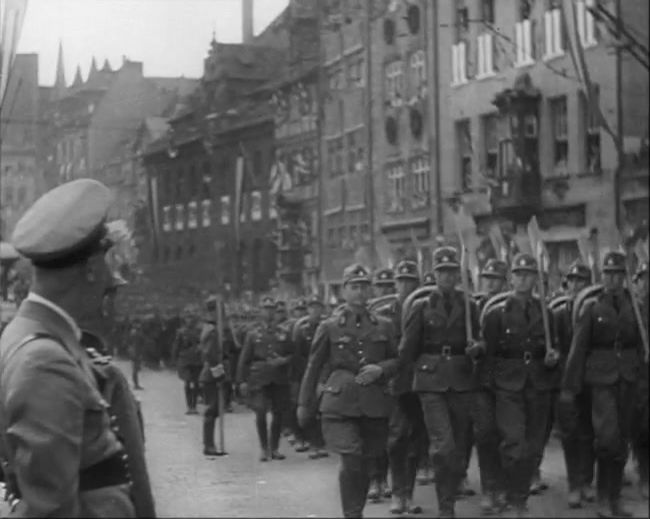 National Socialist propaganda film shot and edited by Leni Riefenstahl in 1935, 35mm b&w silent and sound film