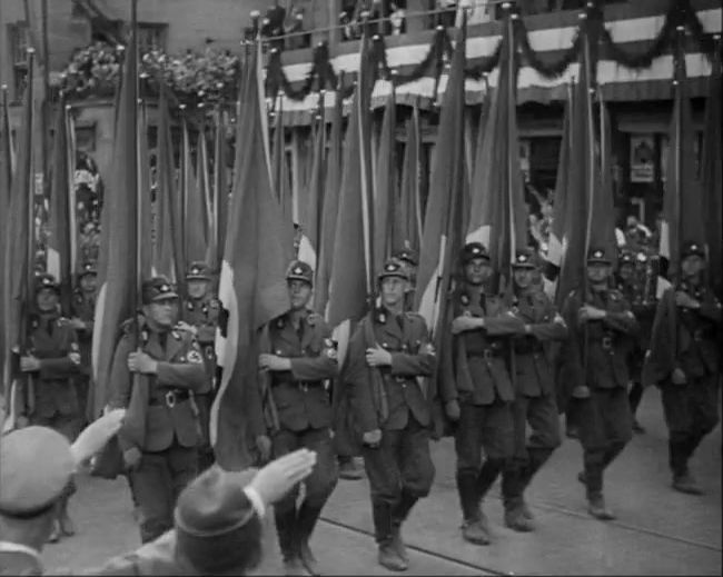 National Socialist propaganda film shot and edited by Leni Riefenstahl in 1935, 35mm b&w silent and sound film