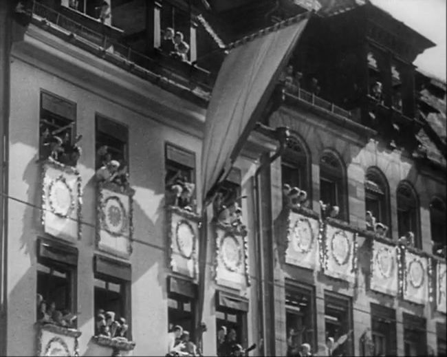 National Socialist propaganda film shot and edited by Leni Riefenstahl in 1935, 35mm b&w silent and sound film