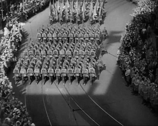 National Socialist propaganda film shot and edited by Leni Riefenstahl in 1935, 35mm b&w silent and sound film