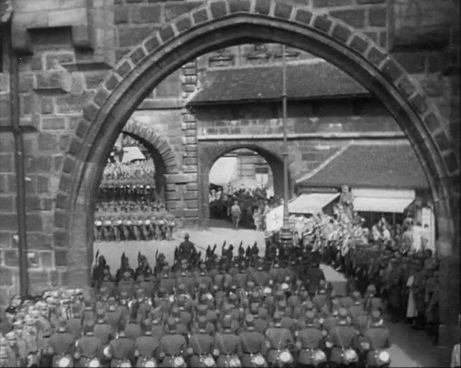 National Socialist propaganda film shot and edited by Leni Riefenstahl in 1935, 35mm b&w silent and sound film