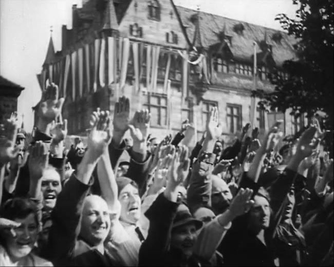 National Socialist propaganda film shot and edited by Leni Riefenstahl in 1935, 35mm b&w silent and sound film