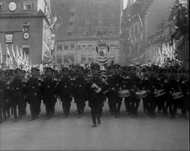 National Socialist propaganda film shot and edited by Leni Riefenstahl in 1935, 35mm b&w silent and sound film