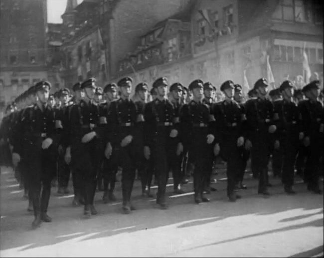 National Socialist propaganda film shot and edited by Leni Riefenstahl in 1935, 35mm b&w silent and sound film