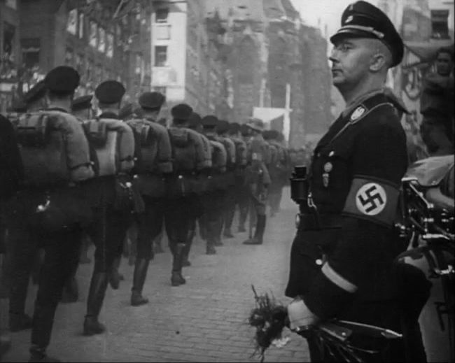 National Socialist propaganda film shot and edited by Leni Riefenstahl in 1935, 35mm b&w silent and sound film