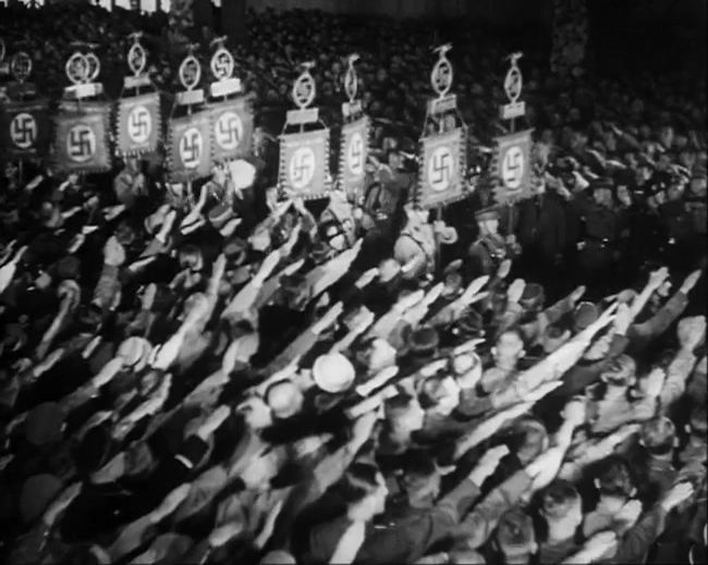 National Socialist propaganda film shot and edited by Leni Riefenstahl in 1935, 35mm b&w silent and sound film