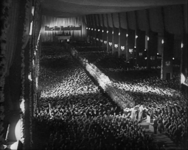 National Socialist propaganda film shot and edited by Leni Riefenstahl in 1935, 35mm b&w silent and sound film