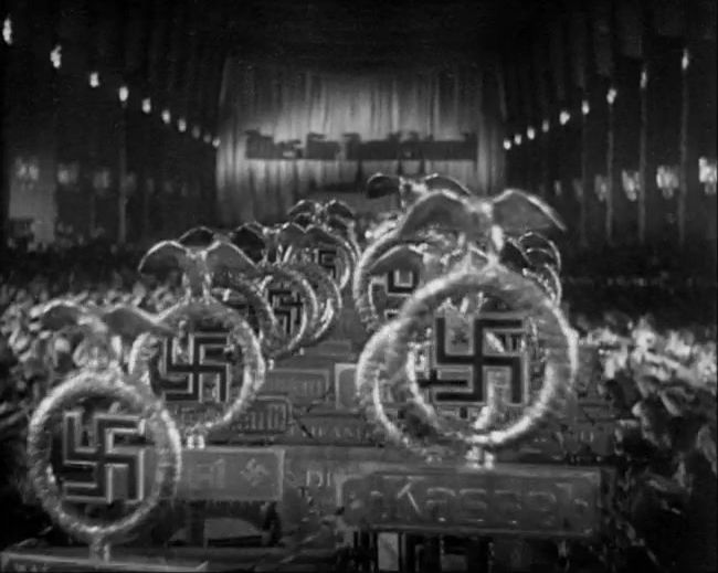 National Socialist propaganda film shot and edited by Leni Riefenstahl in 1935, 35mm b&w silent and sound film