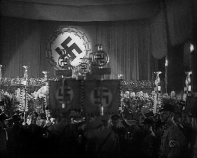 National Socialist propaganda film shot and edited by Leni Riefenstahl in 1935, 35mm b&w silent and sound film