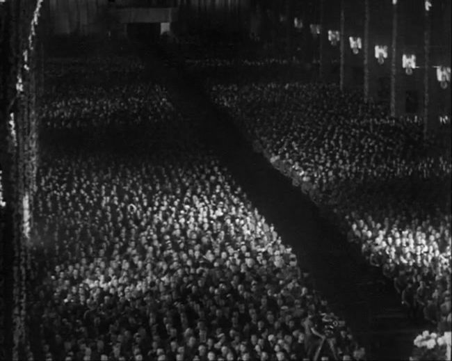 National Socialist propaganda film shot and edited by Leni Riefenstahl in 1935, 35mm b&w silent and sound film